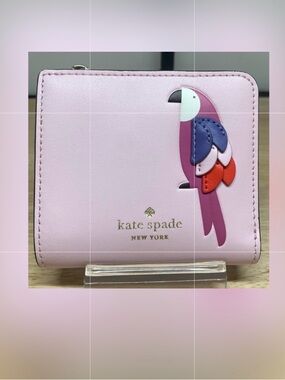 ☀️Kate Spade Flock Party L-Zip Bifold Wallet NWOT